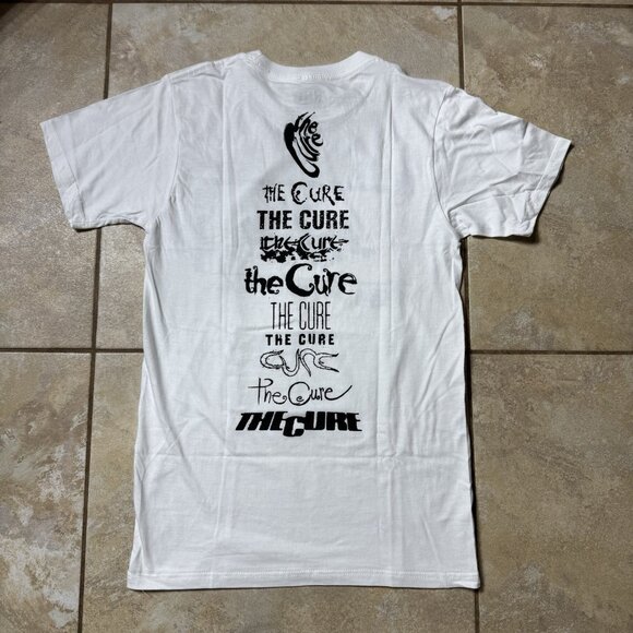 The Cure Logos Two-Sided Womens MEDIUM White T-Shirt New - Picture 7 of 8